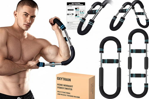 Twister Arm Trainer, 60-110Lb Arm Exerciser, Adjustable Chest Workout Equipment Power Twister Bar for Upper Body Strength Training, Arm Strength Trainer Forearm Shoulder Home Fitness Equipment